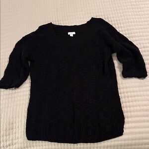 J. Jill Women's Classic Black Crew Neck Sweater